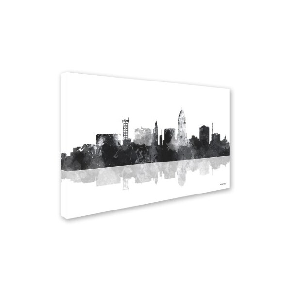 Marlene Watson 'Lincoln Nebraska Skyline BG-1' Canvas Art,22x32